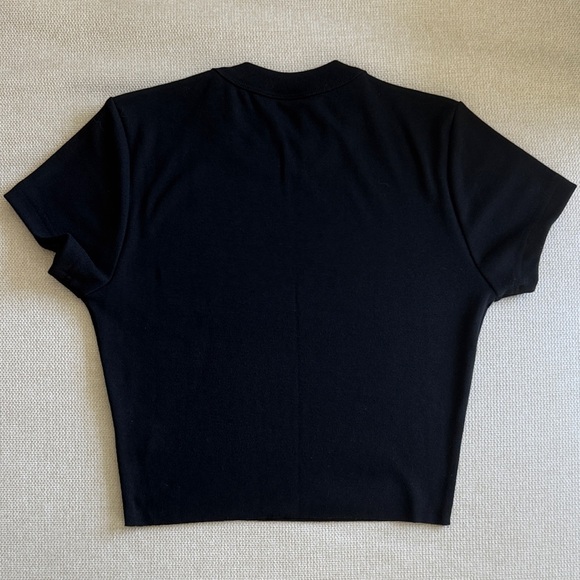 Kith Womens Cropped Mulberry Tee in black size L fits like M - Picture 3 of 5